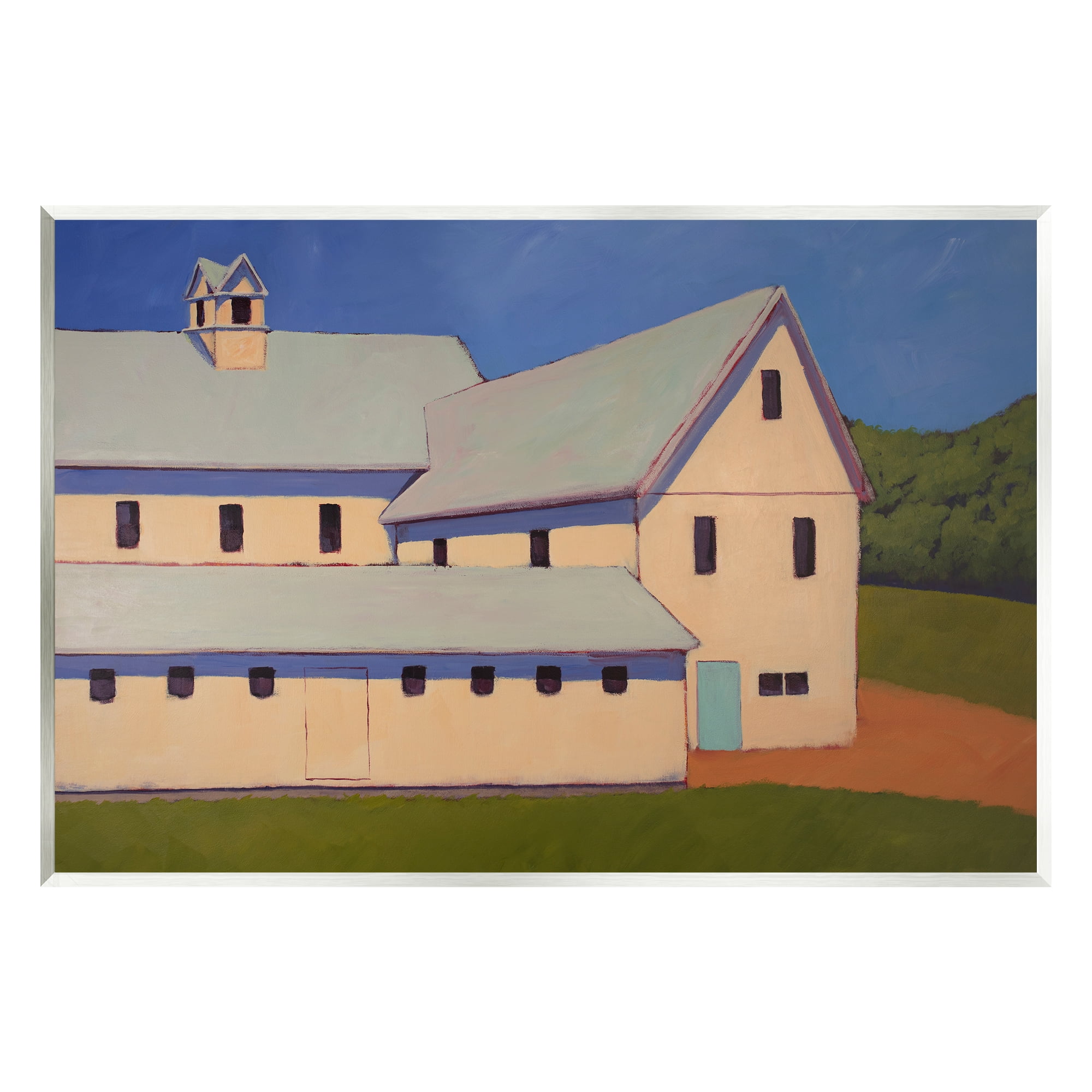 Stupell Industries Country Building Painting Travel & Places Painting Unframed Art Print Wall Art, 15 x 10
