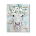 thumbnail image 1 of Stupell Industries Country Cattle Cow White Flower Crown Brushstrokes Canvas Wall Art, 16 x 20, Design by Mackenzie Kissell, 1 of 5