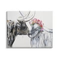 thumbnail image 1 of Stupell Industries Country Cattle Kiss Abstract Rustic Farm Animal Couple, 30 x 24, Design by Kamdon Kreations, 1 of 5