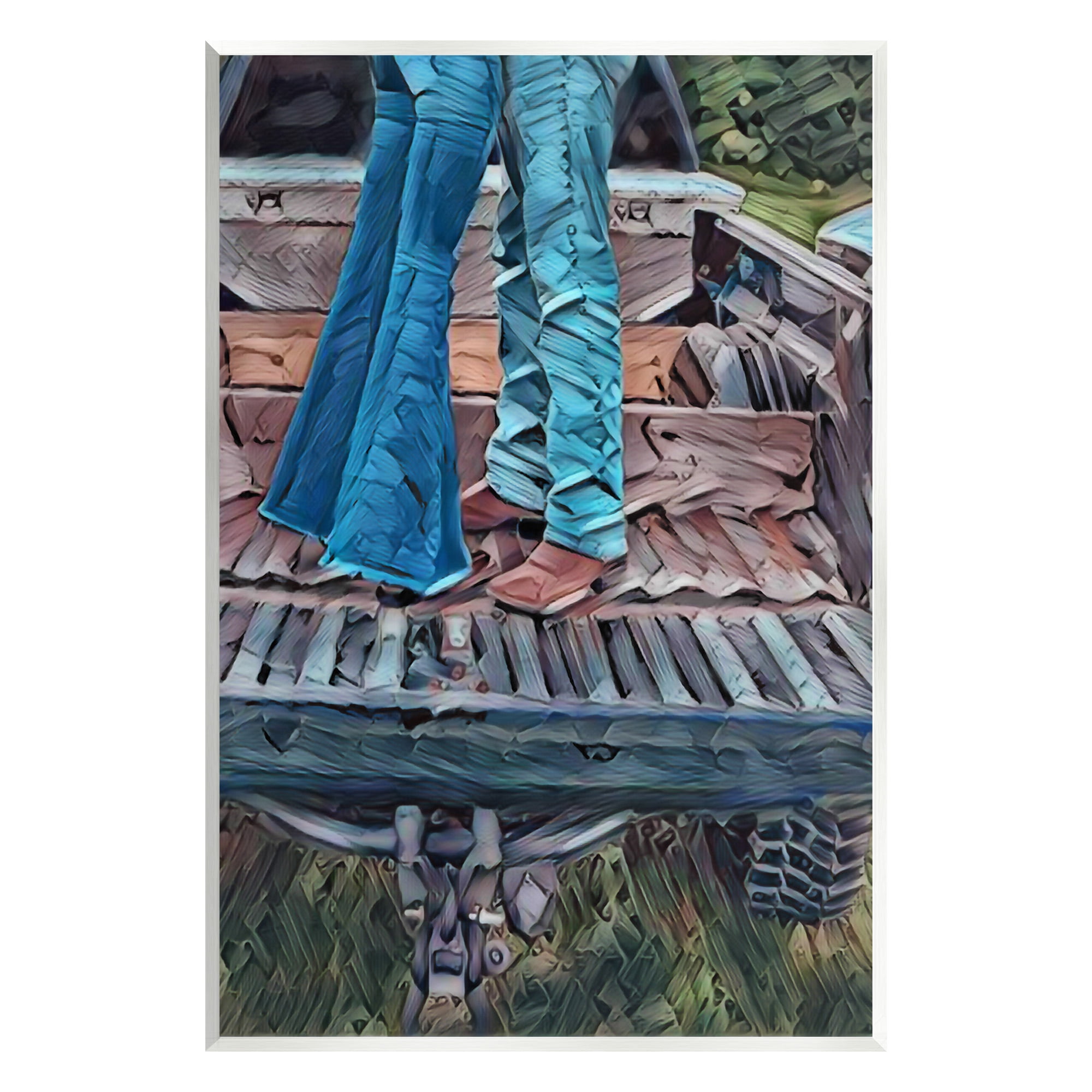 Stupell Industries Country Couple in Pickup Transportation Painting Unframed Art Print Wall Art, 13 x 19