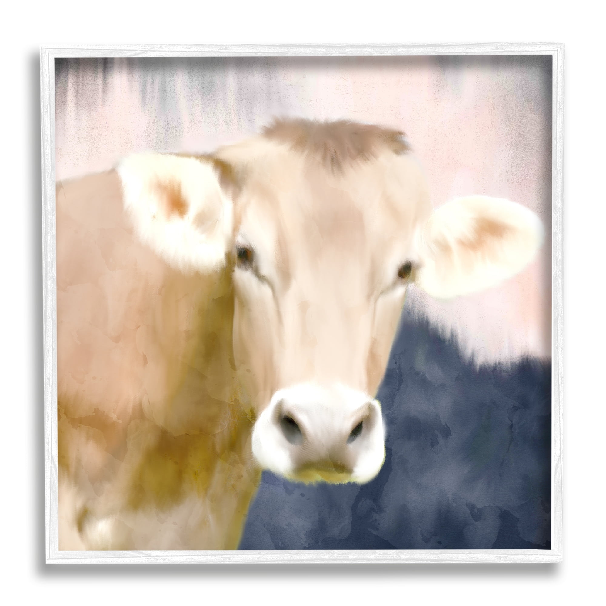 Stupell Industries Country Cow Cattle Closeup Painterly Landscape , 17 x 17, Design by Kim Allen