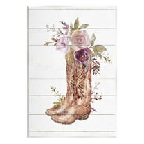 Stupell Industries Country Cowboy Boots Flower Bouquet Graphic Art Unframed Art Print Wall Art, Design by Nina Blue