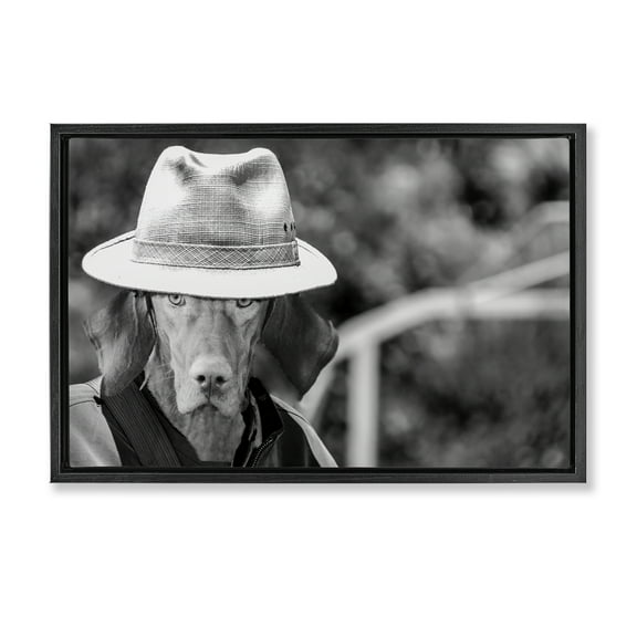 Stupell Industries Country Cowboy Dog Animals & Insects Photography Black Floater Framed Canvas Art Print Wall Art, 25 x 17