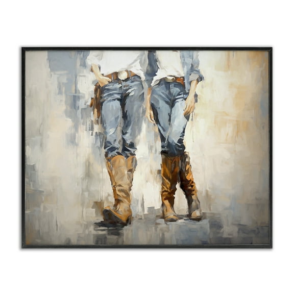 Stupell Industries Country Cowgirl Attitude Novelty Painting Black Framed Art Print Wall Art, 14 x 11