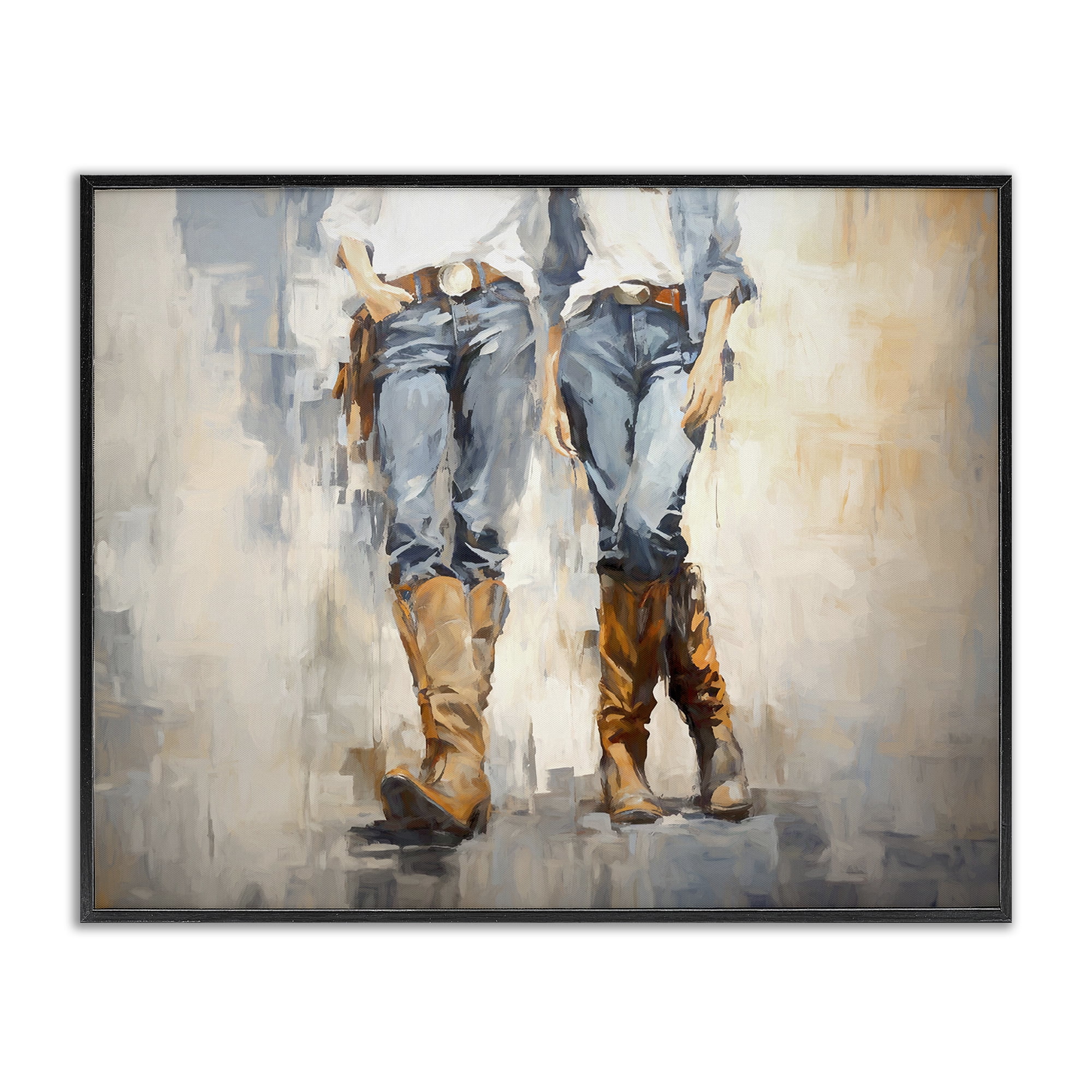 Stupell Industries Country Cowgirl Attitude Novelty Painting Black Framed Art Print Wall Art, 20 x 16
