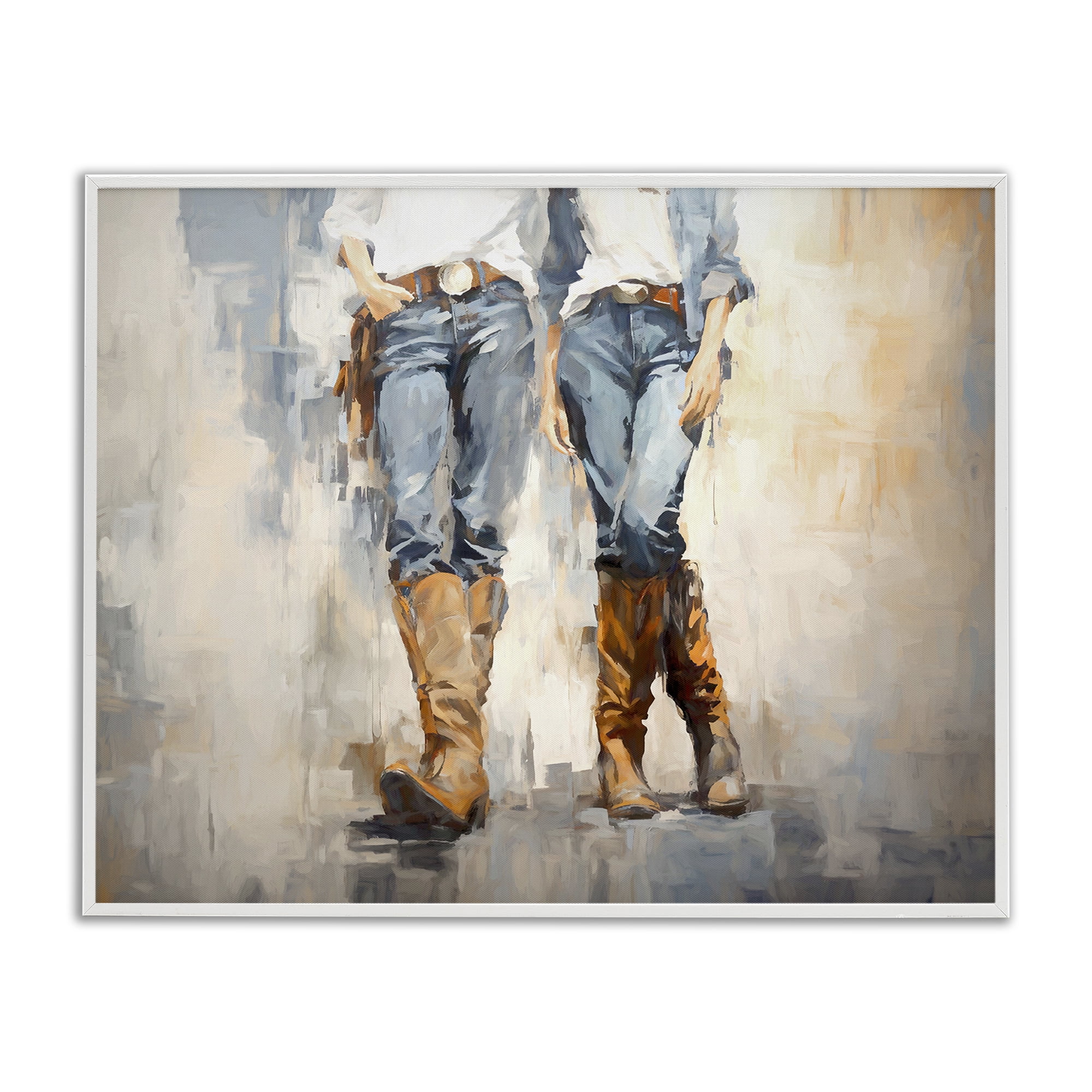 Stupell Industries Country Cowgirl Attitude Novelty Painting White Framed Art Print Wall Art, 30 x 24