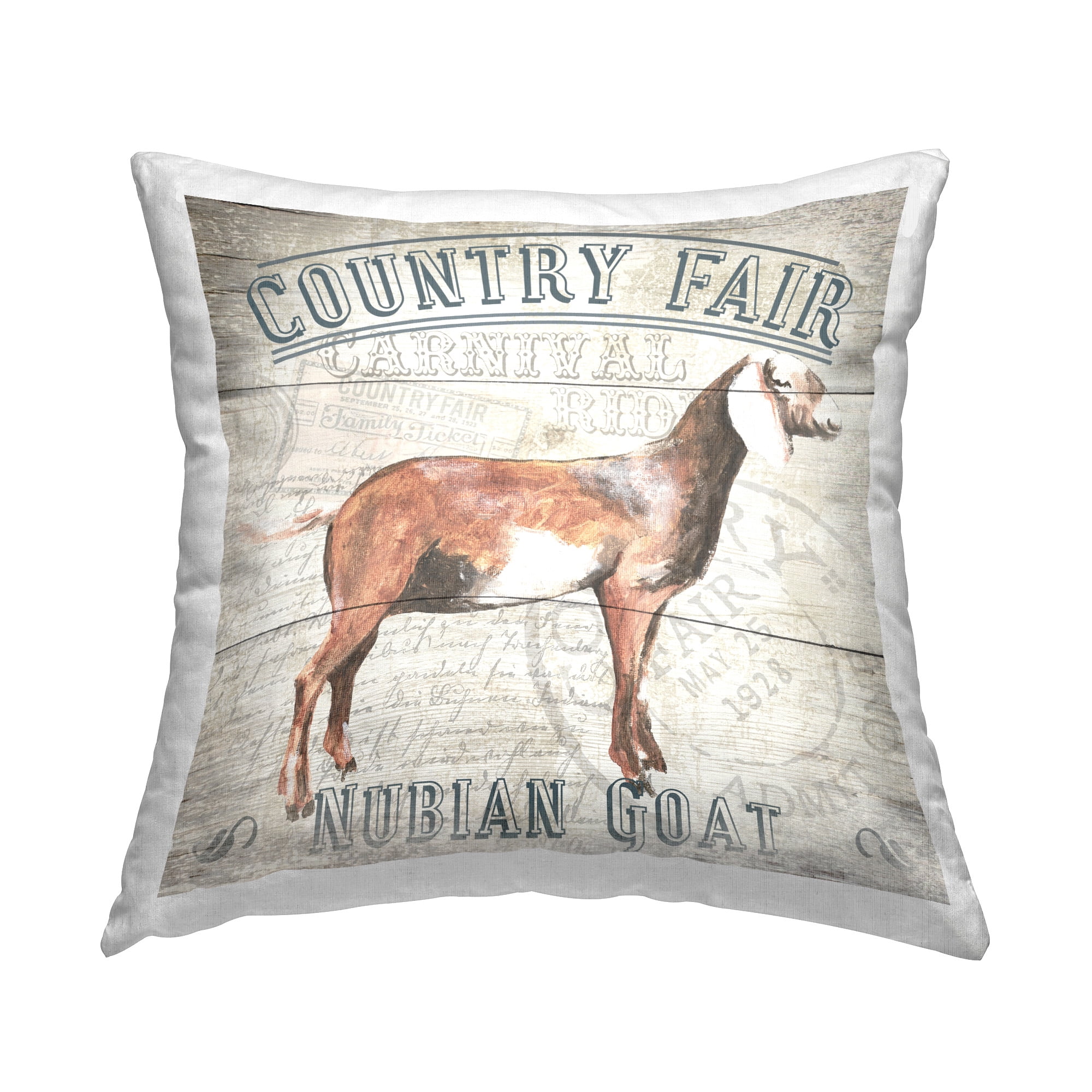 Stupell Industries Country Fair Goat Decorative Printed Throw Pillow Design by Gail Fraser
