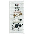 thumbnail image 1 of Stupell Industries Country Farm Animal Stack Cow Sheep Pig Rooster Animals & Insects Painting Black Framed Art Print Wall Art, 13 x 30, 1 of 5