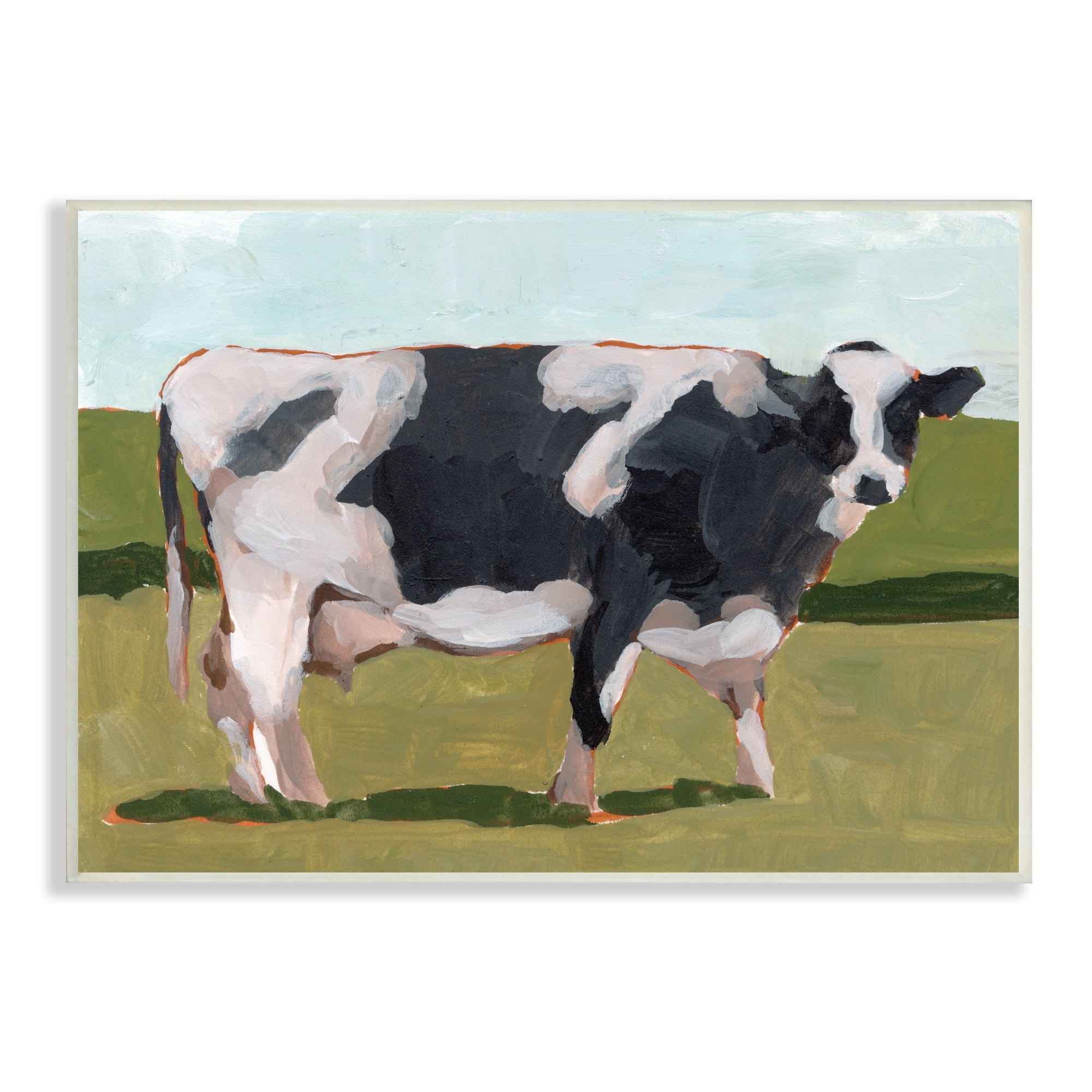 Stupell Industries Country Farm Cow Grazing Cattle Traditional Painting, 15 x 10, Design by Melissa Wang