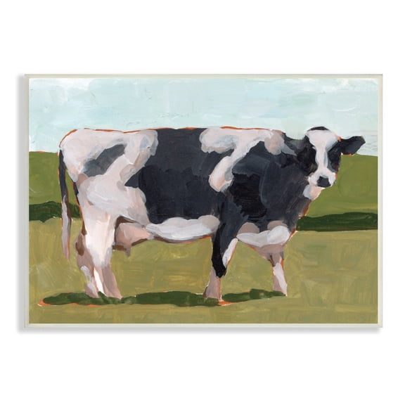 Stupell Industries Country Farm Cow Grazing Cattle Traditional Painting, 19 x 13, Design by Melissa Wang