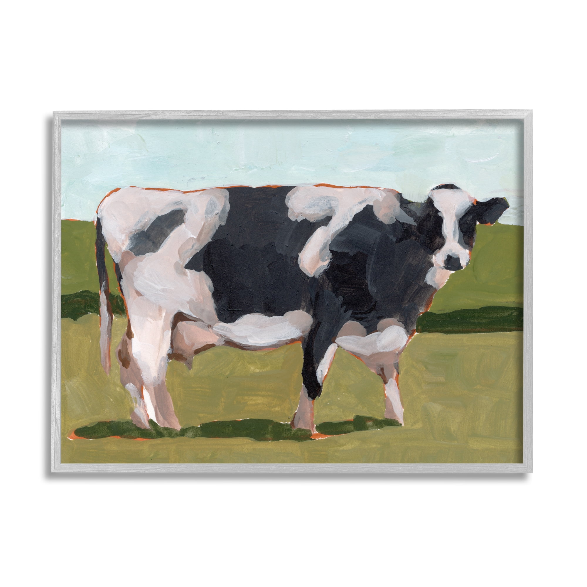 Stupell Industries Country Farm Cow Grazing Cattle Traditional Painting, 20 x 16, Design by Melissa Wang