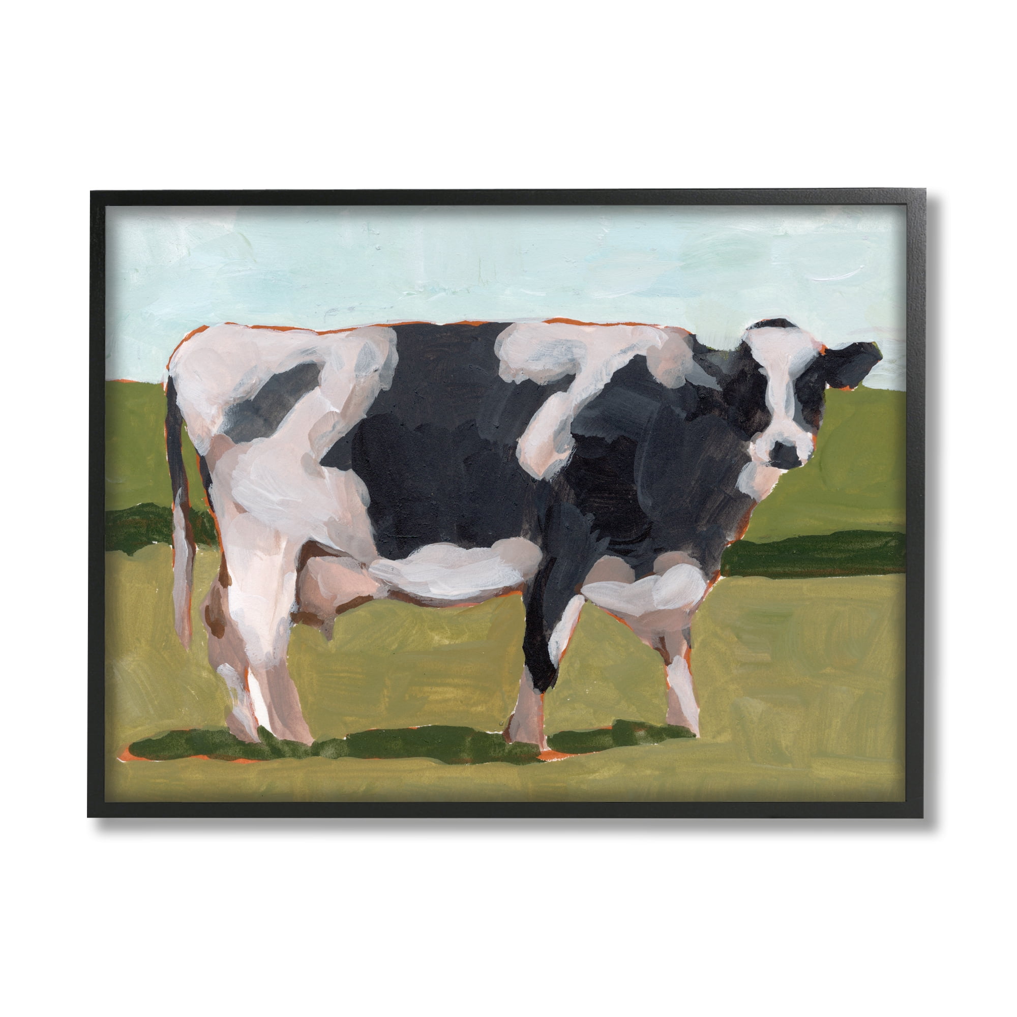 Stupell Industries Country Farm Cow Grazing Cattle Traditional Painting, 30 x 24, Design by Melissa Wang