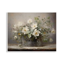 Stupell Industries Country Farm Florals Botanical & Floral Painting Unframed Art Print Wall Art, 14 x 11