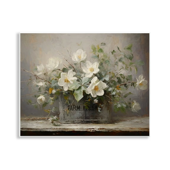Stupell Industries Country Farm Florals Botanical & Floral Painting Unframed Art Print Wall Art, 14 x 11