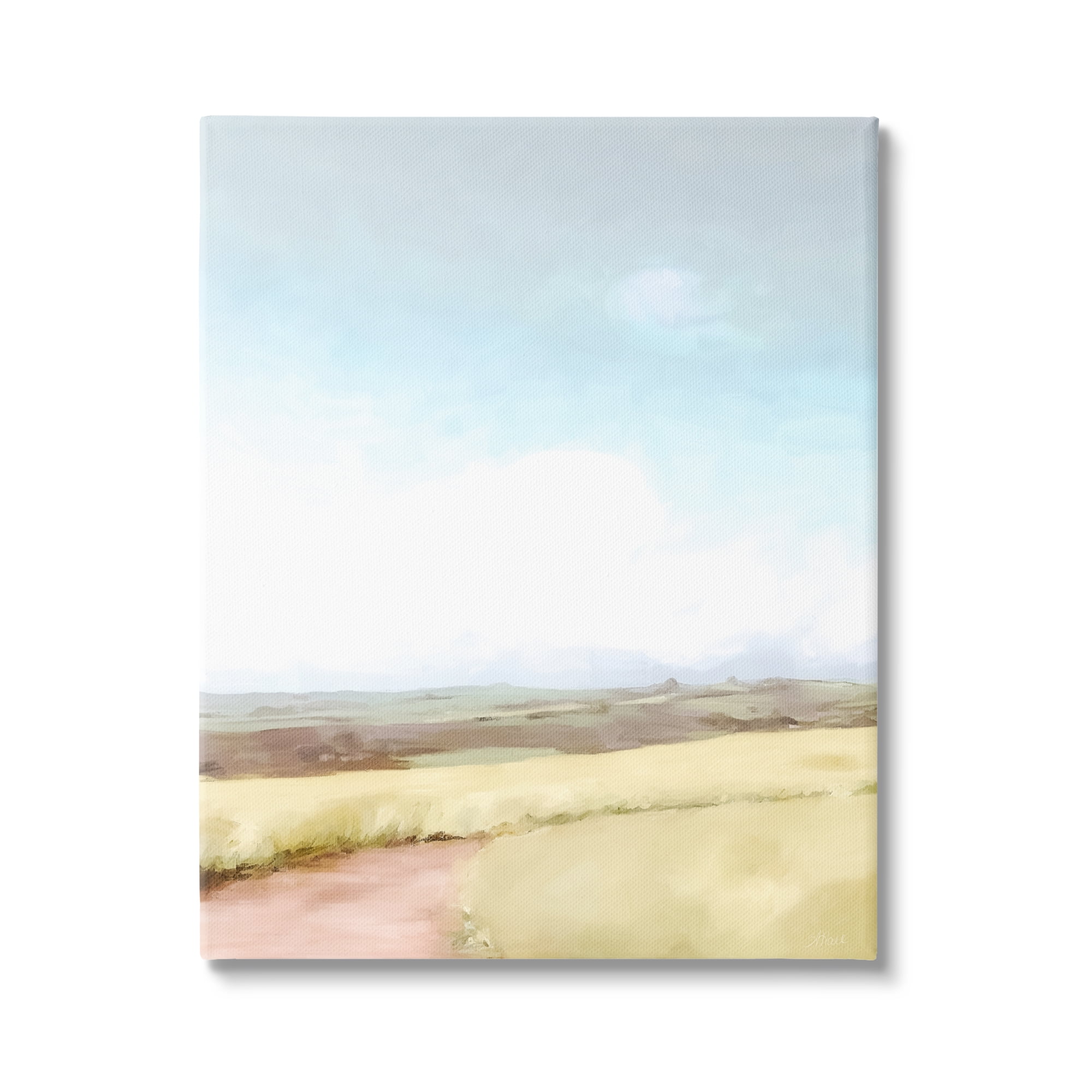 Stupell Industries Country Field Trail Nature Painting Gallery Wrapped Canvas Print Wall Art, 16 x 20