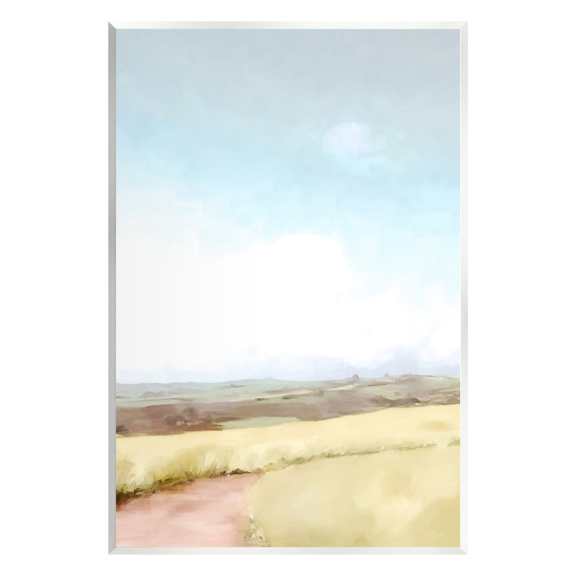 Stupell Industries Country Field Trail Nature Painting Unframed Art Print Wall Art, 10 x 15