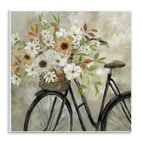 Stupell Industries Country Floral Bicycle Plants & Flowers Painting Unframed Art Print Wall Art, 12 x 12