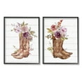 thumbnail image 1 of Stupell Industries Country Floral Boho Boots Graphic Art Black Framed Art Print Wall Art, Set of 2, Design by Nina Blue, 1 of 7