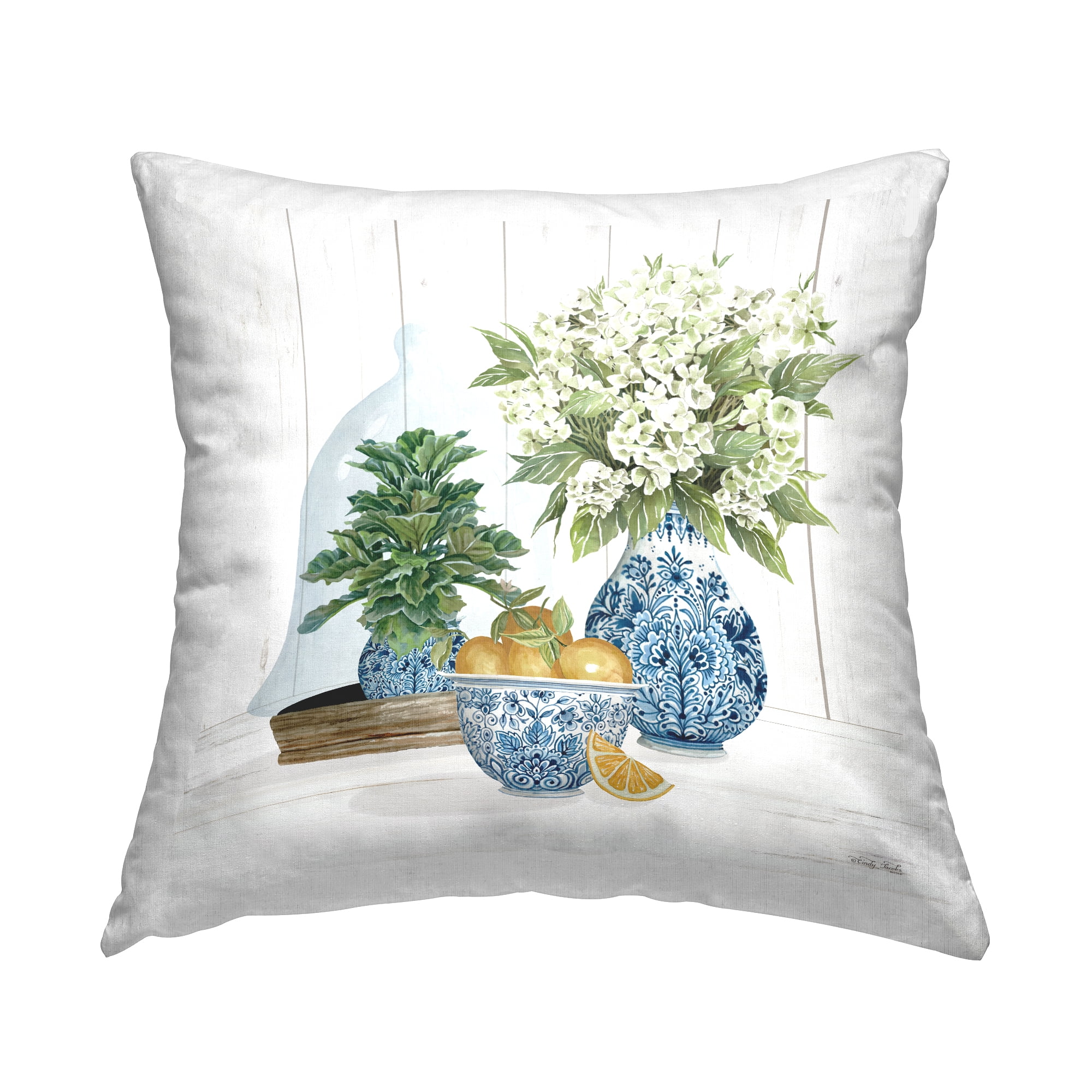 Stupell Industries Country Florals Citrus Fruits Printed Throw Pillow Design by Cindy Jacobs