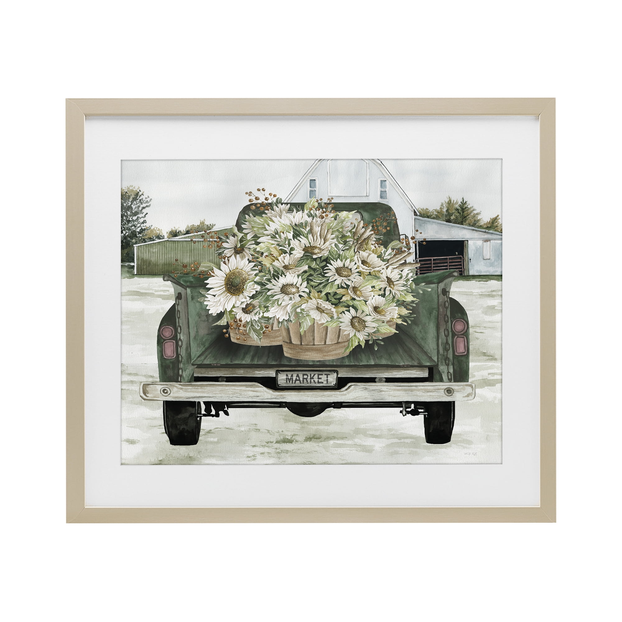 Stupell Industries Country Flower Delivery Baskets Birch Framed Print Under Glass, design by Cindy Jacobs