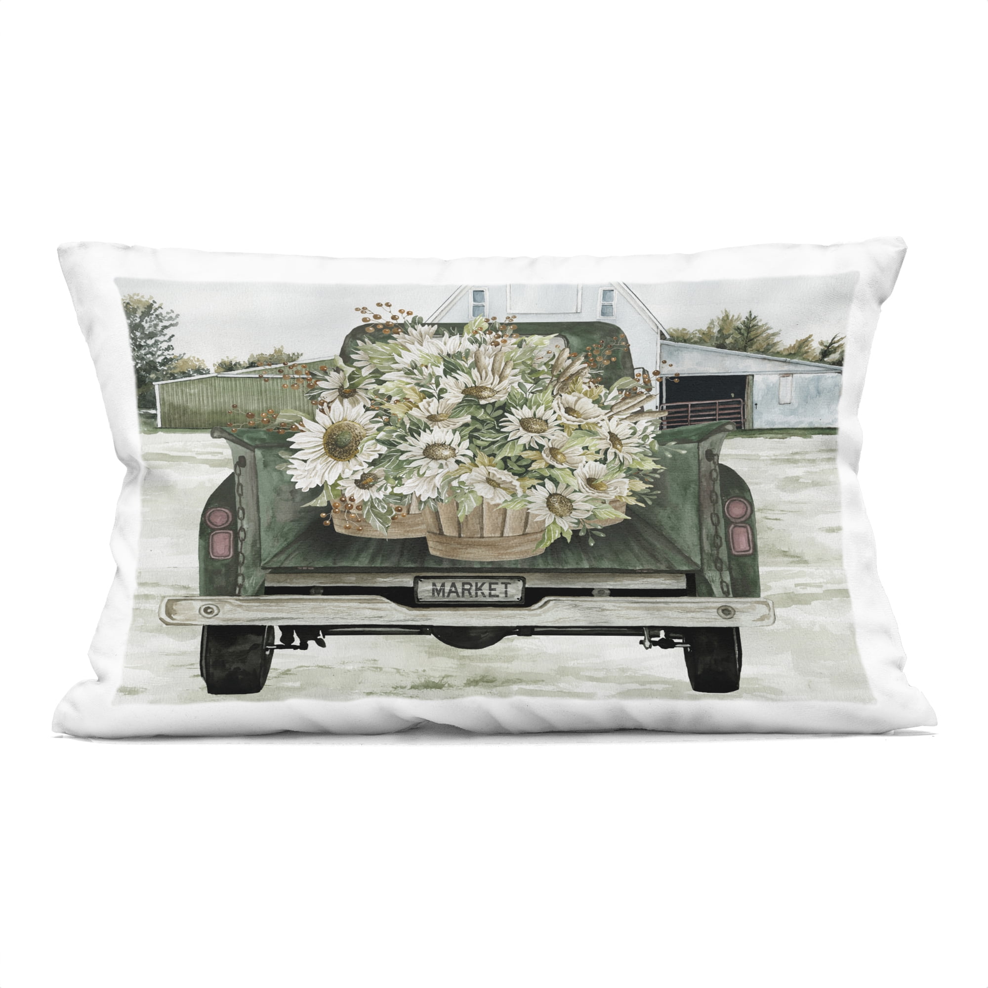 Stupell Industries Country Flower Delivery Baskets Decorative Printed Throw Pillow, design by Cindy Jacobs