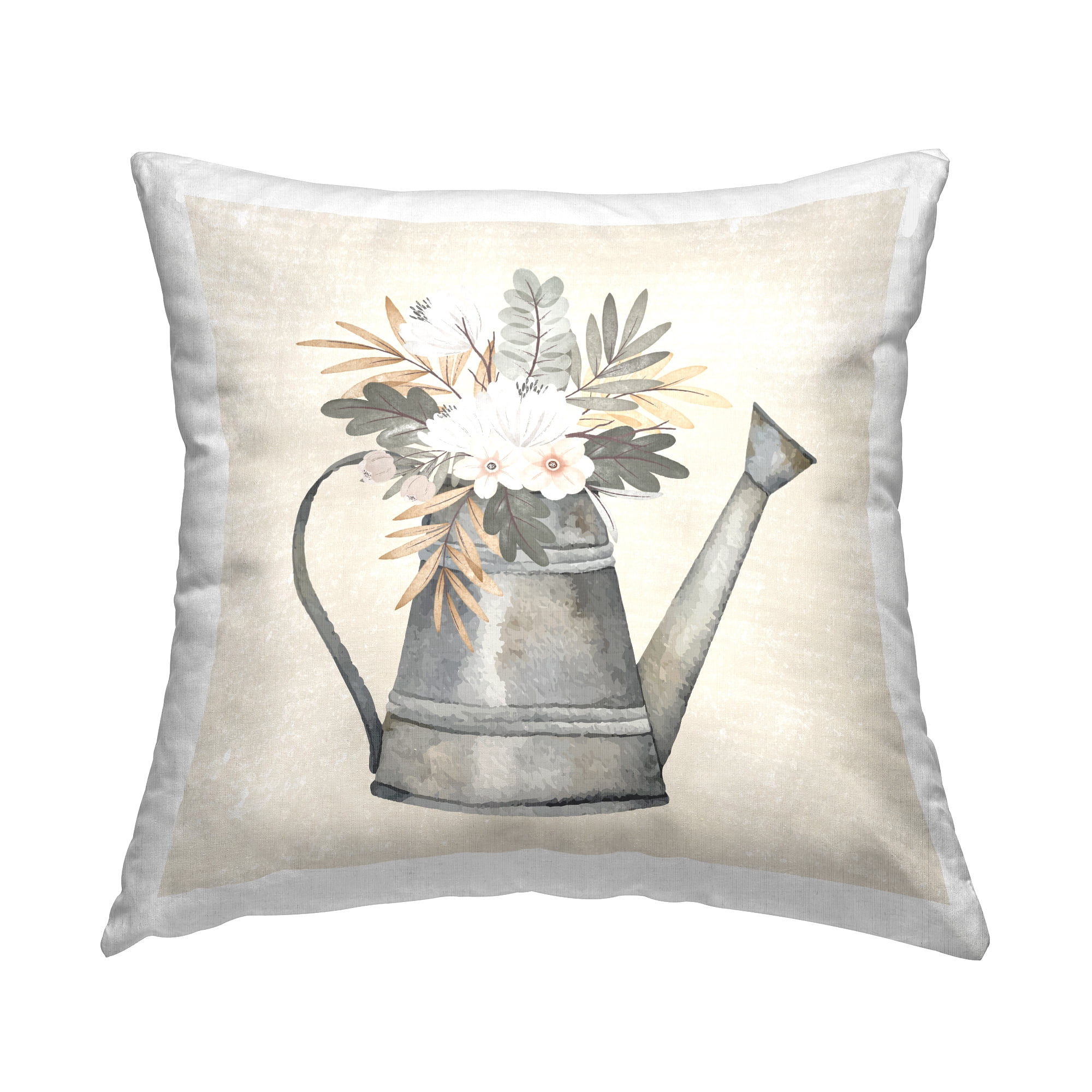 Stupell Industries Country Garden Watering Can Printed Throw Pillow Design by ND Art