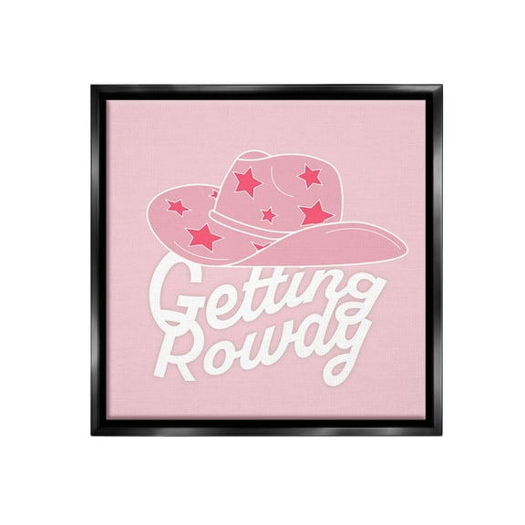 Stupell Industries Country Getting Rowdy Beauty & Fashion Painting Black Floater Framed Canvas Art Print Wall Art, 18 x 18