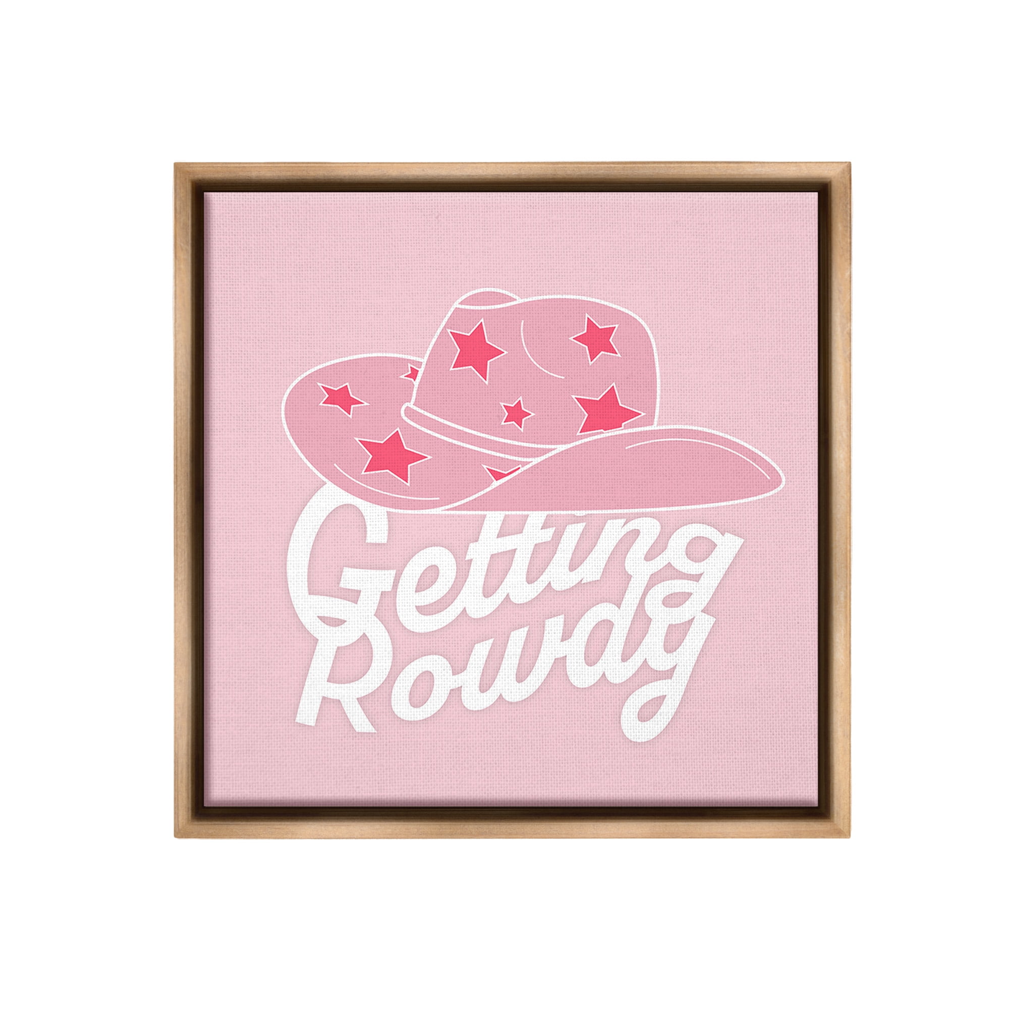 Stupell Industries Country Getting Rowdy Beauty & Fashion Painting Brown Floater Framed Canvas Art Print Wall Art, 25 x 25