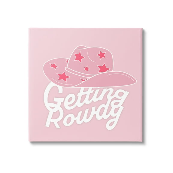 Stupell Industries Country Getting Rowdy Beauty & Fashion Painting Gallery Wrapped Canvas Art Print Wall Art, 17 x 17