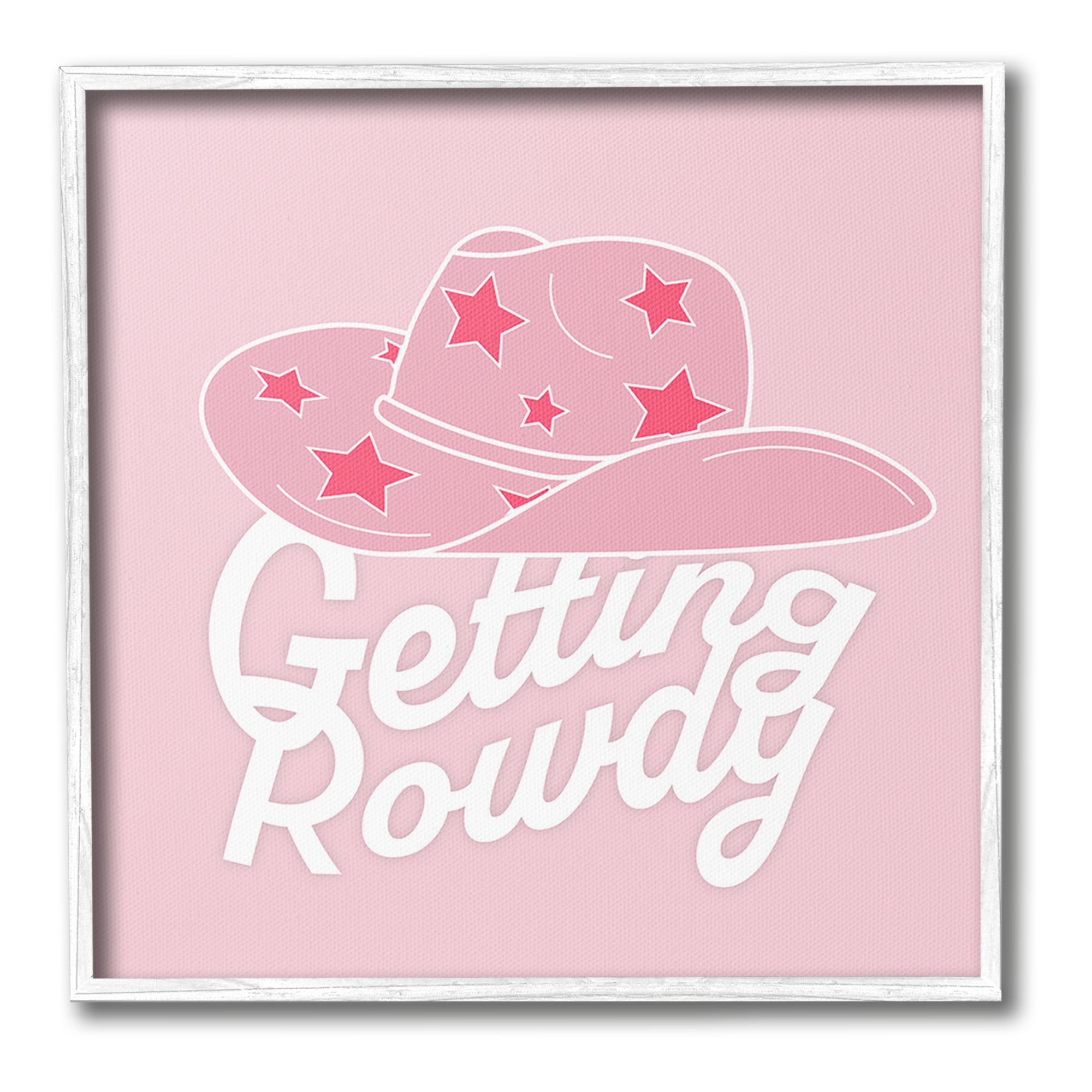 Stupell Industries Country Getting Rowdy Beauty & Fashion Painting White Framed Art Print Wall Art, 24 x 24