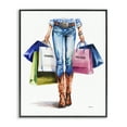 thumbnail image 1 of Stupell Industries Southwestern Country Girl Shopping Bags Black Framed Giclee Art, 24 x 30, by Amanda Greenwood, 1 of 8