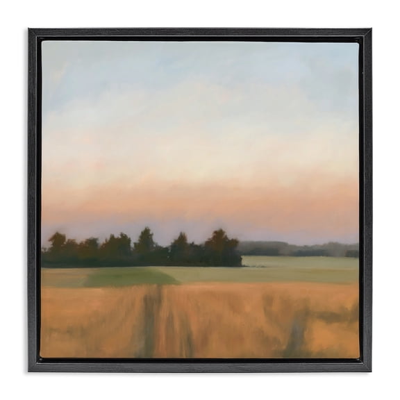 Stupell Industries Country Harvest Evening Black Framed Floater Canvas Wall Art design by Megan Lightell, 25 x 25