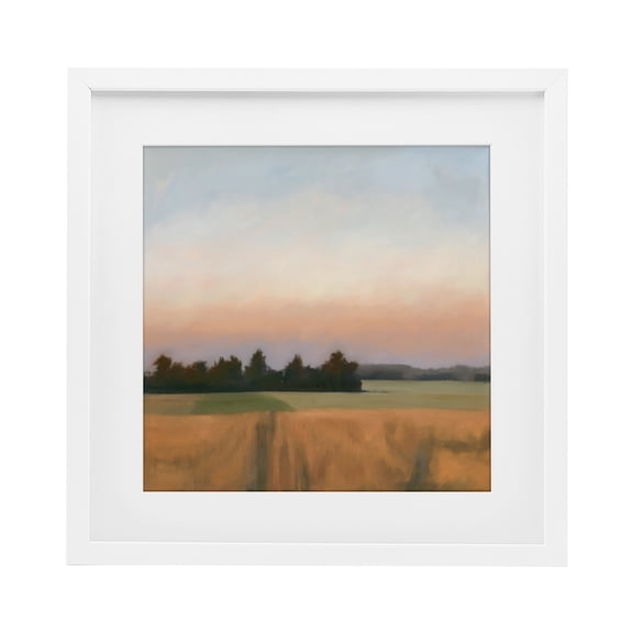 Stupell Industries Country Harvest Evening White Framed Print Under Glass design by Megan Lightell, 16 x 16