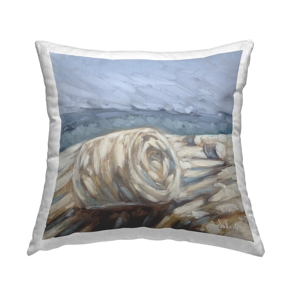 Stupell Industries Country Haystacks Rural Landscape Printed Throw Pillow Design by Sara G. Designs