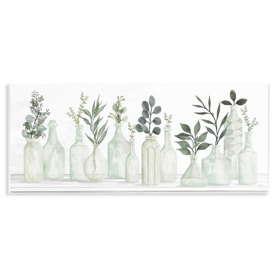 Stupell Industries Country Herb Jars Botanical & Floral Painting Unframed Art Print Wall Art, 17 x 7
