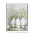 thumbnail image 1 of Stupell Industries Country Herbal Blooms Varied Plants Milk Jugs Painting White Framed Art Print Wall Art, Design by White Ladder, 1 of 7