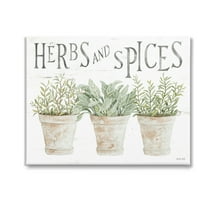 Stupell Industries Country Herbs & Spices Botanical & Floral Painting Gallery Wrapped Canvas Art Print Wall Art, 20 x 16