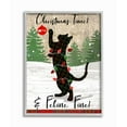 thumbnail image 1 of Stupell Industries Country Holiday Christmas Time Phrase Family Cat Scene Framed Wall Art Design by Andrea Tachiera, 11" x 14", Gray Framed, 1 of 2