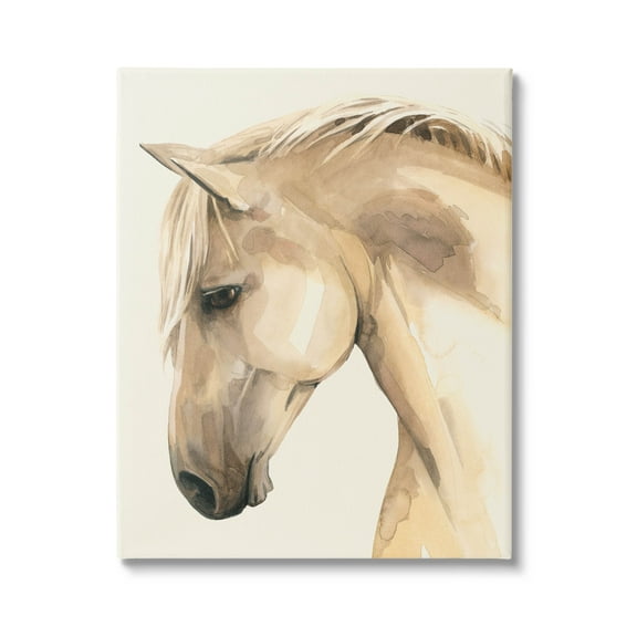 Stupell Industries Country Horse Farm Animal Portrait Graphic Art Gallery Wrapped Canvas Print Wall Art, Design by Grace Popp