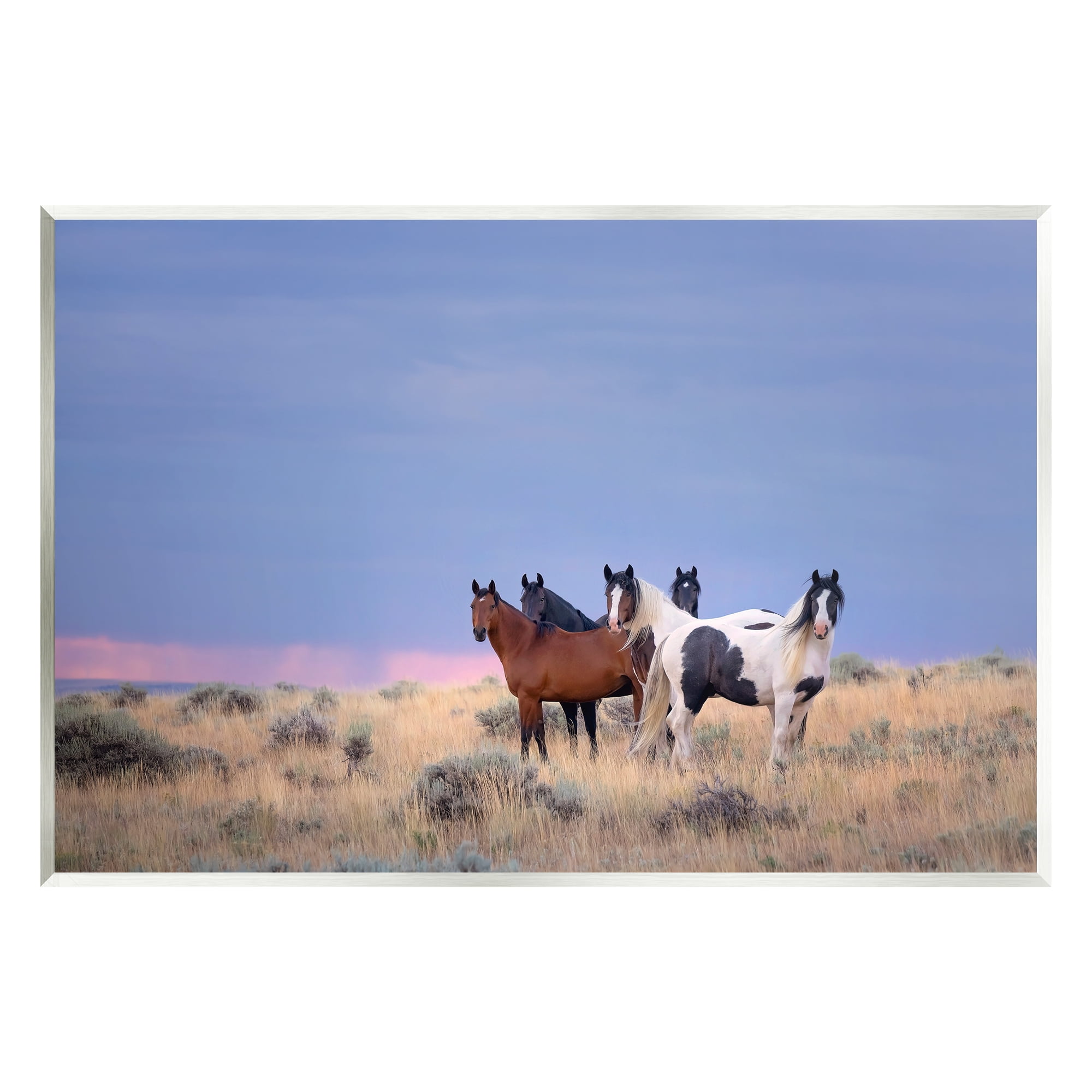 Stupell Industries Country Horses in Meadow Animals & Insects Photography Unframed Art Print Wall Art, 19 x 13