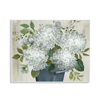 Stupell Industries Country Hydrangea Vase Botanical & Floral Painting Unframed Art Print Wall Art, 14 x 11