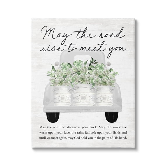 Stupell Industries Country Irish Proverb Transportation Painting Gallery Wrapped Canvas Art Print Wall Art, 24 x 30