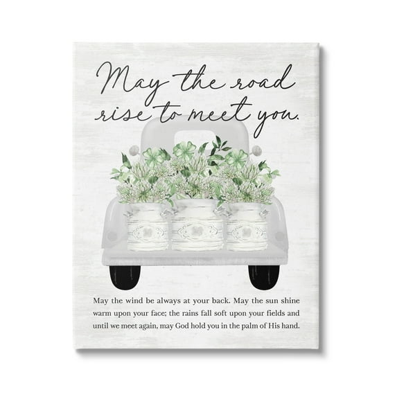 Stupell Industries Country Irish Proverb Transportation Painting Gallery Wrapped Canvas Art Print Wall Art, 24 x 30