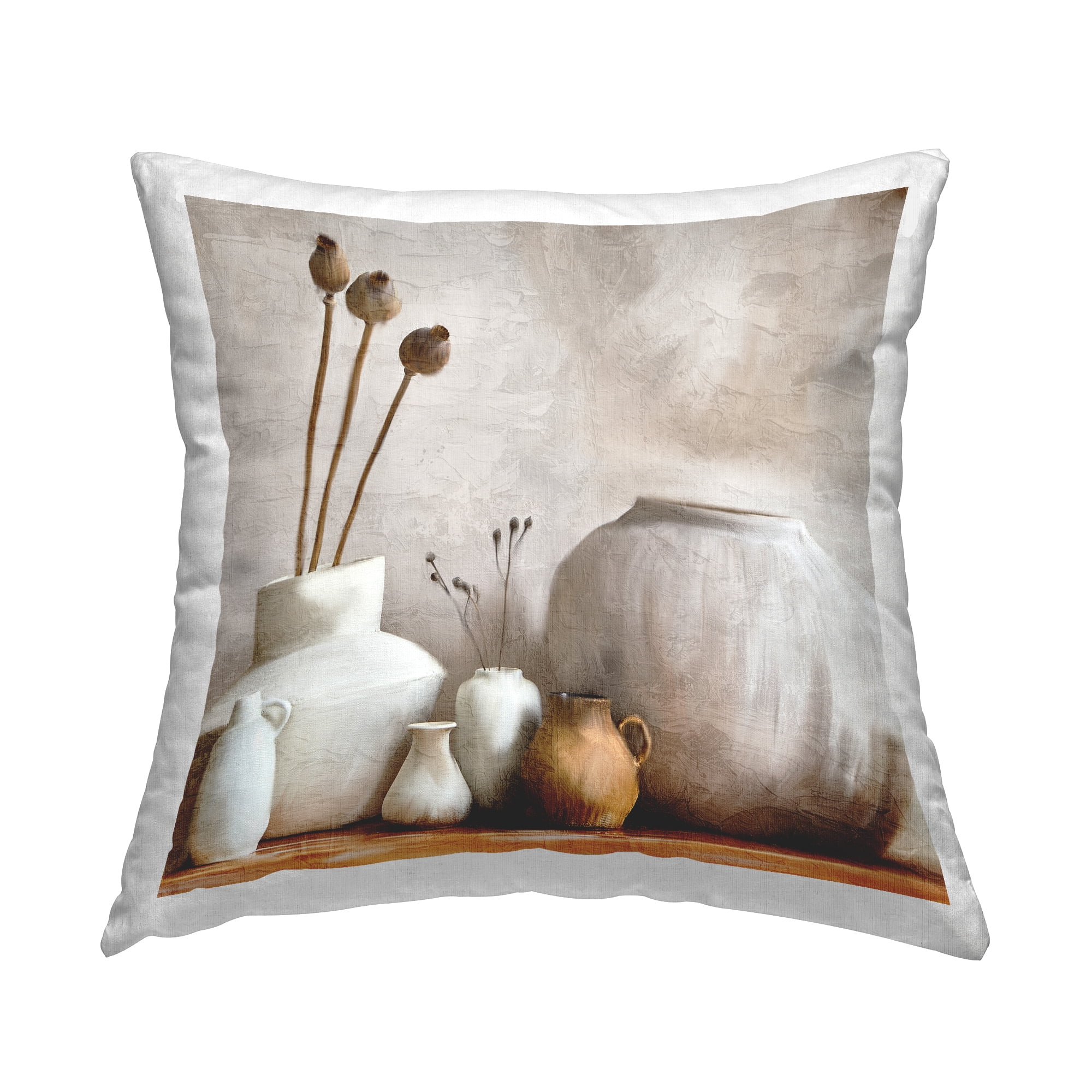 Stupell Industries Country Jugs Still Life Decorative Printed Throw Pillow, 18 x 18