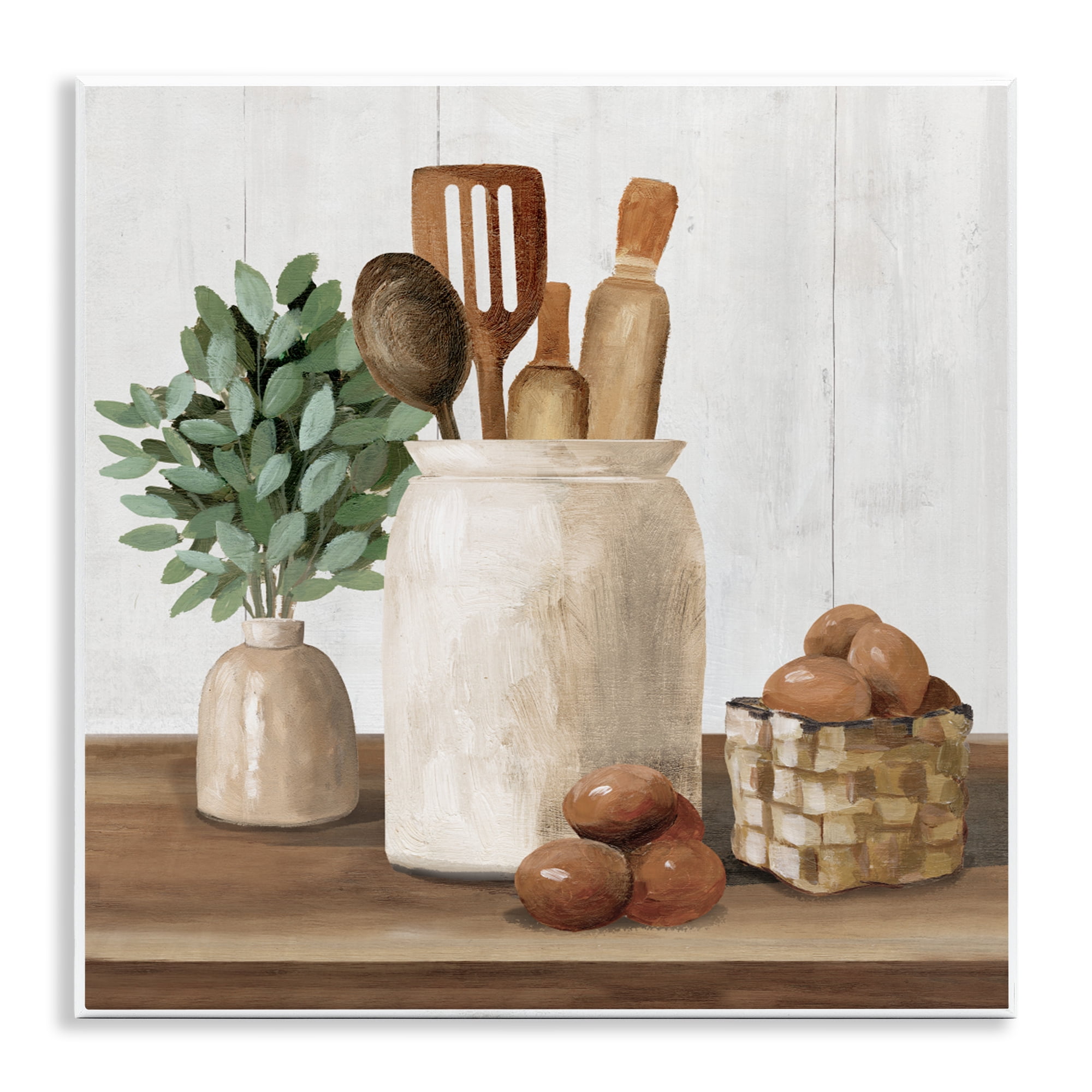 Stupell Industries Country Kitchen & Eggs Wall Plaque Art, design by White Ladder