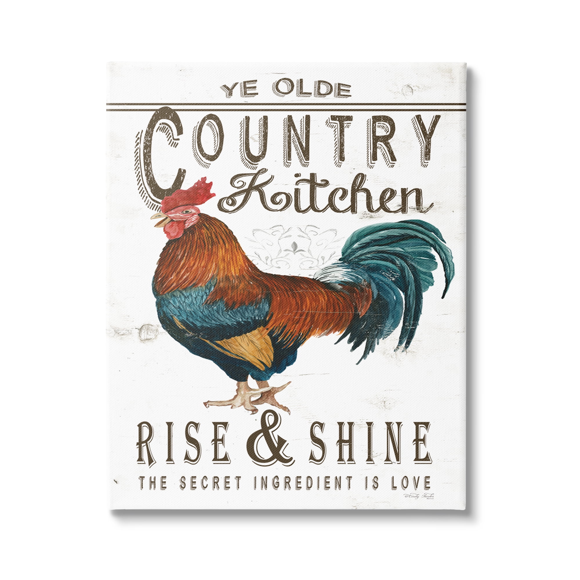 Stupell Industries Country Kitchen Rustic Phrase Botanical & Floral Painting Gallery Wrapped Canvas Print Wall Art, 24 x 30