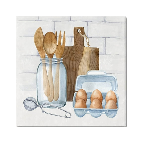 Stupell Industries Country Kitchen Utensils Graphic Art Gallery Wrapped Canvas Print Wall Art, Design by ND Art