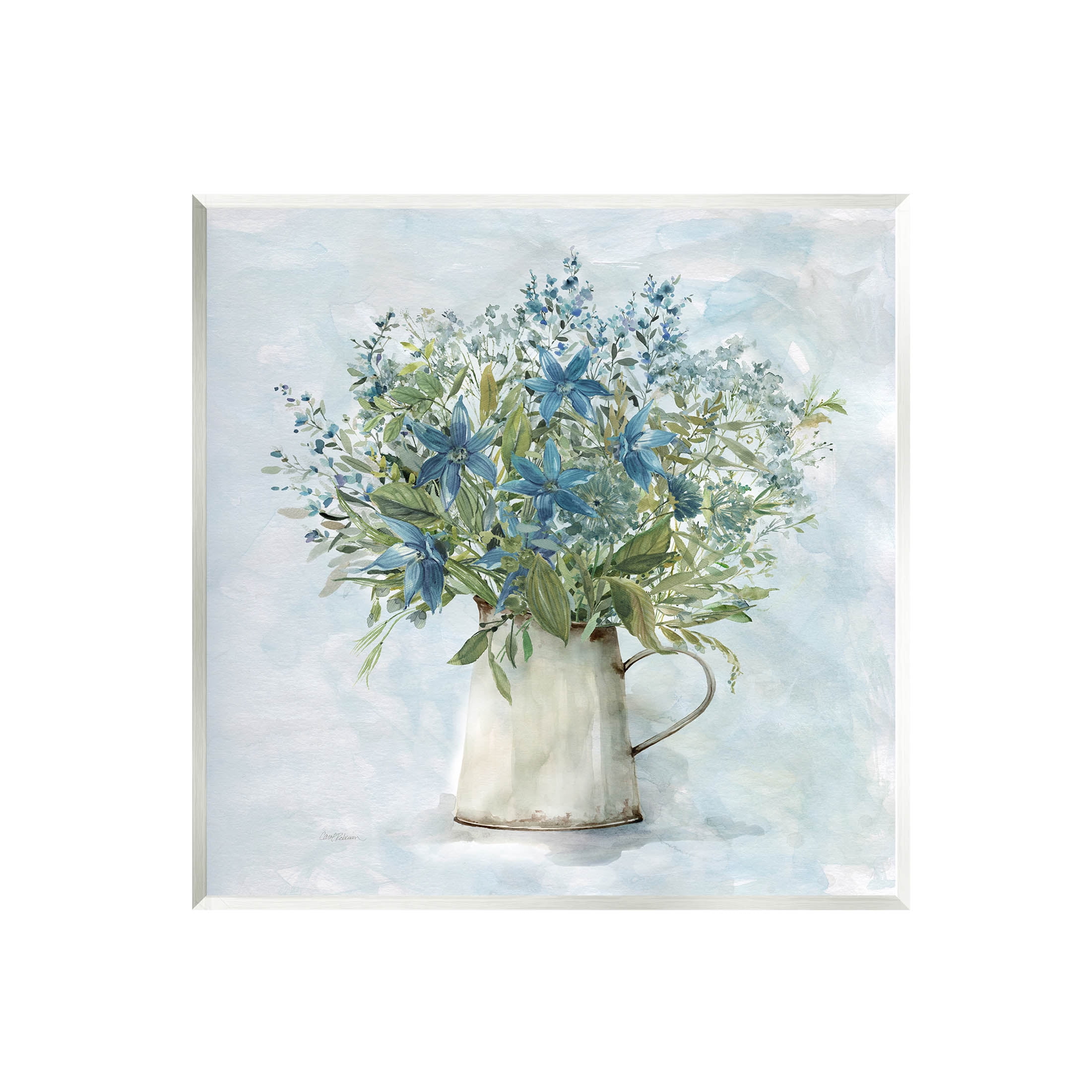 Stupell Industries Country Milk Tin Bouquet Painting Unframed Art Print Wall Art, Design by Carol Robinson