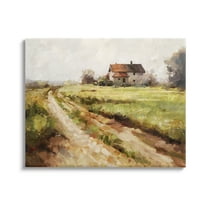 Stupell Industries Country Path to Barn Landscape Painting Gallery Wrapped Canvas Art Print Wall Art, 20 x 16