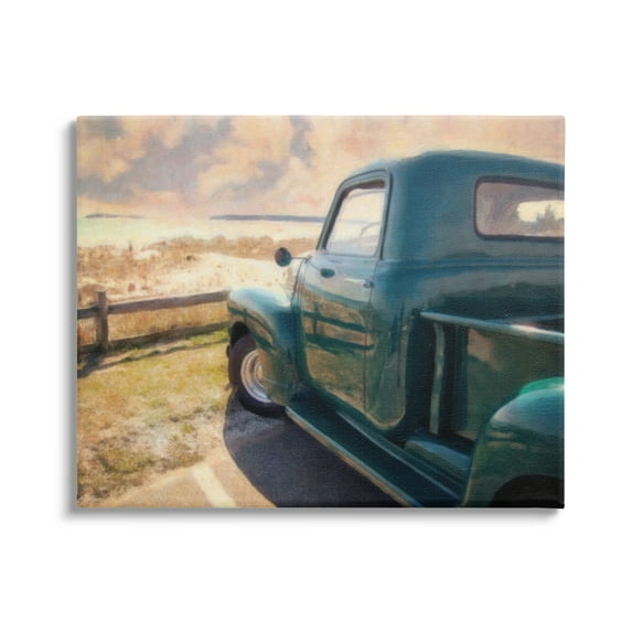 Stupell Industries Country Pickup Landscape Transportation Painting Gallery Wrapped Canvas Art Print Wall Art, 48 x 36